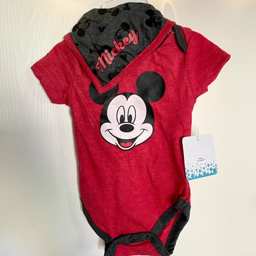 Mickey Mouse Onesie w/ Bib